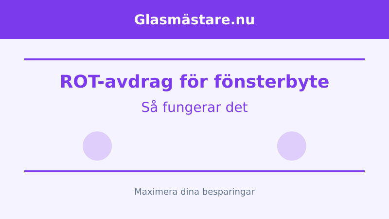 ROT-avdrag för fönsterbyte: Så fungerar det